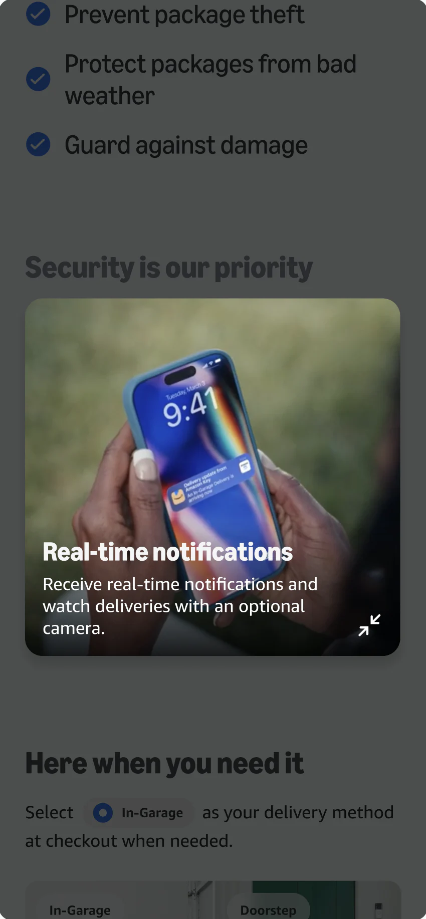 Expanded security pop-out: privacy controls and permissions.