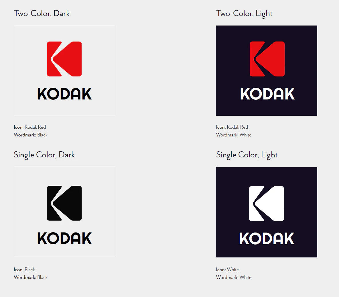 Kodak concept app screen.